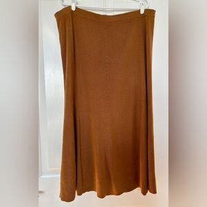 Linea by Louis Dell'Olio Long Brown Skirt 2X
